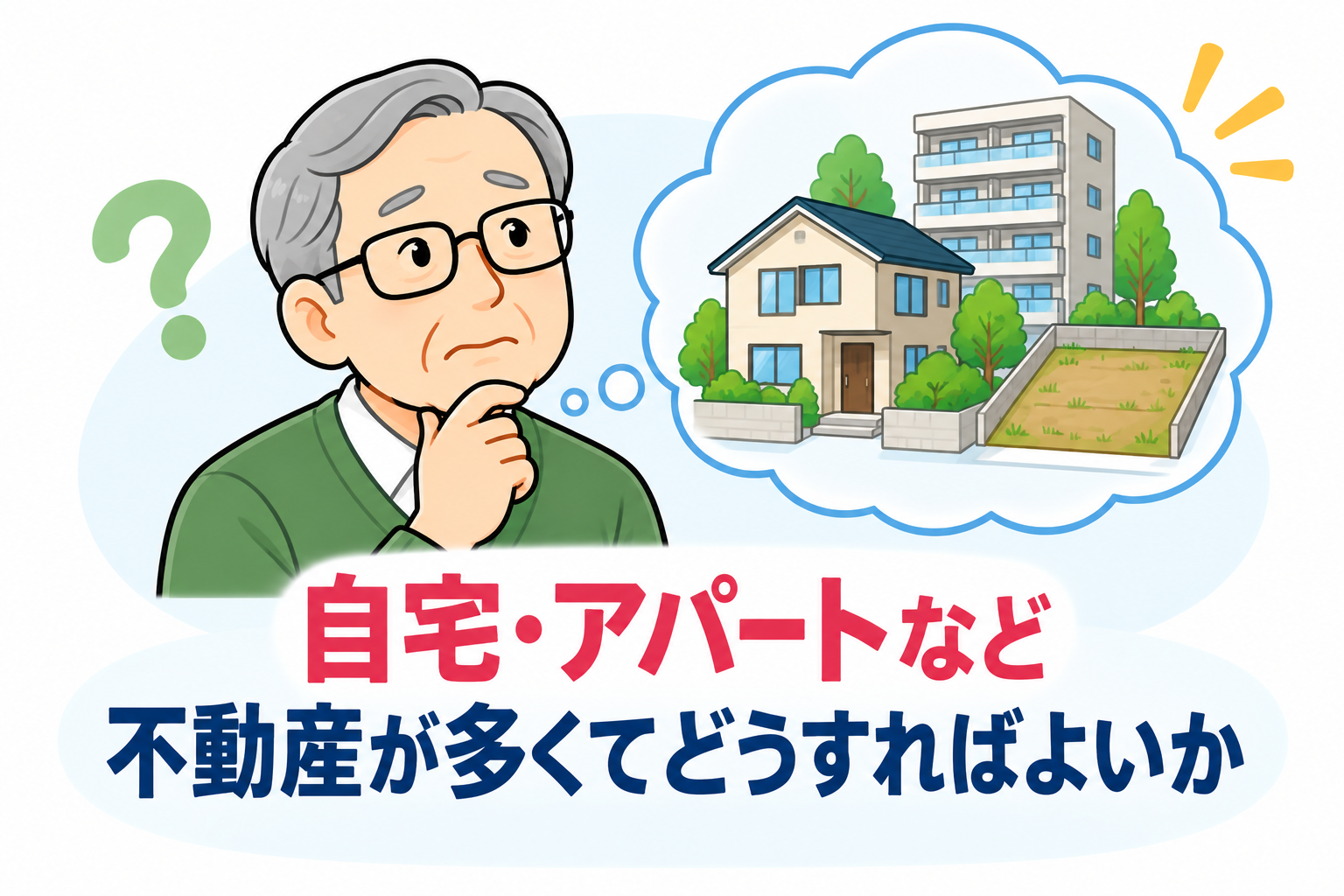 自宅・アパートなど不動産が多い