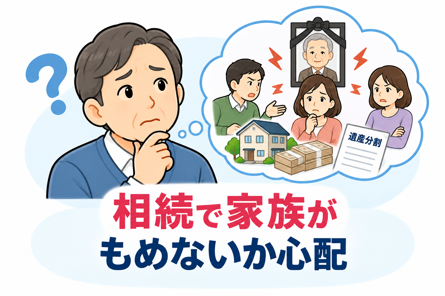 相続で家族がもめないか心配